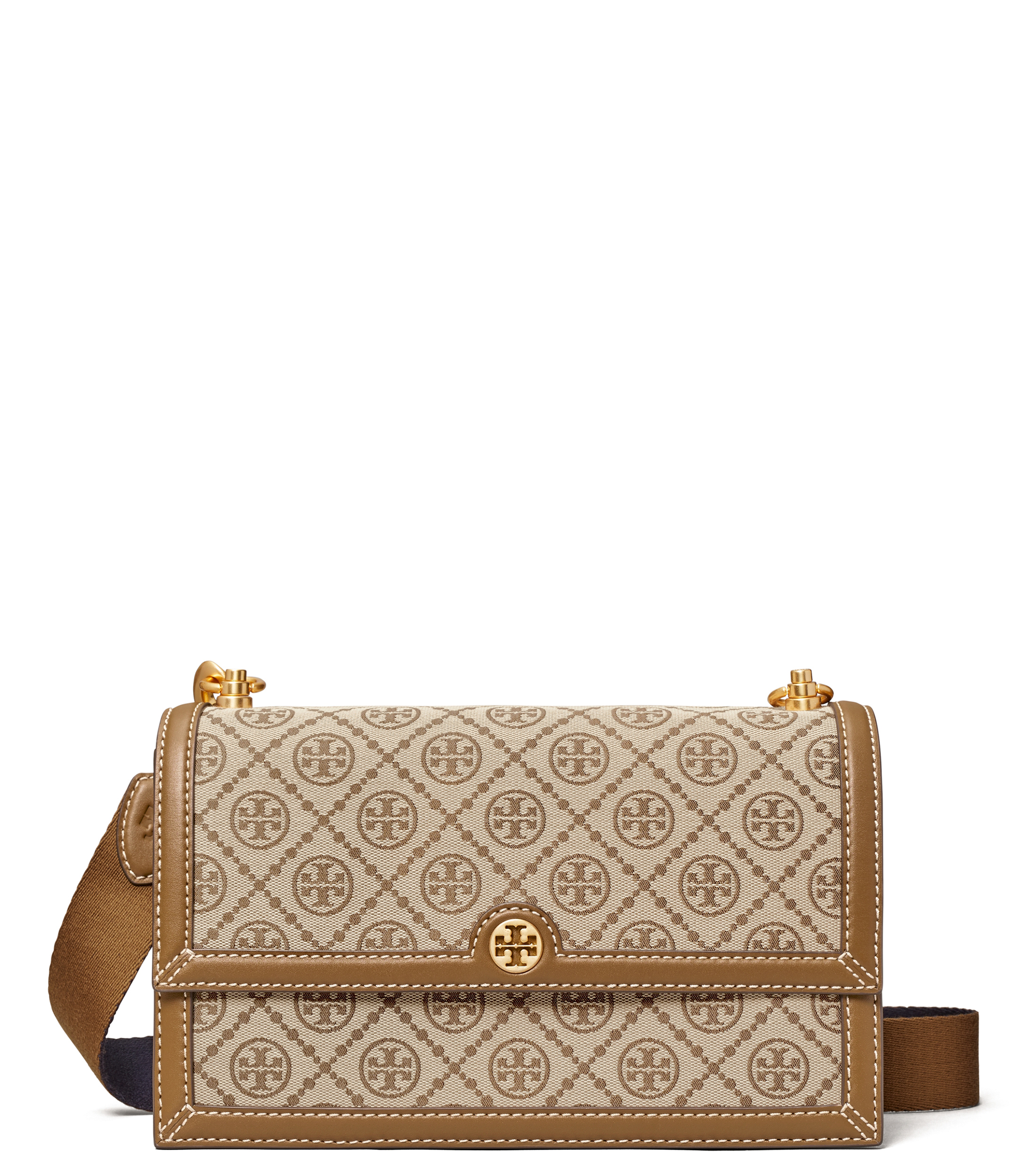 Tory Burch Bolsa Shoulder Caf T Monogram Jacquard Mujer El